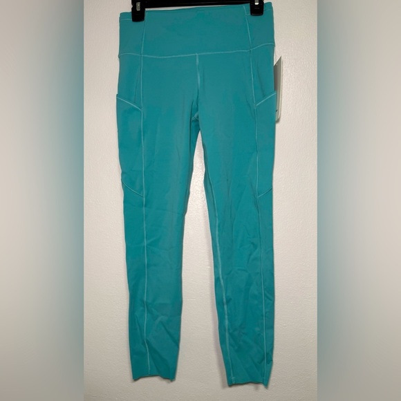 New Lululemon Fast and Free High-Rise Tight 25” Pockets Updated in teal Green 8 - Picture 1 of 5